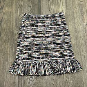 Ann Taylor Multicolor Tweed Pencil Skirt Sz 4